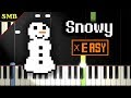 UNDERTALE - SNOWY - Easy Piano Tutorial