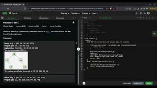 Preorder to BST | GFG Solution in C++ | Construct BST from Preorder Using Min-Max Range