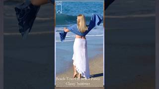 Linen Beach Sarong, Ruffled Wrap Skirt, Lightweight Bikini Cover-Up #etsy #maxidress #bohostyle