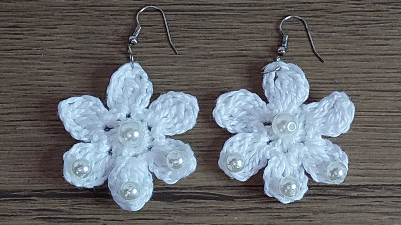brincos de croche decorado # dia das mães ❤️ - YouTube