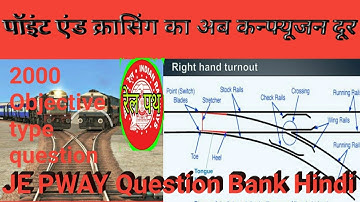 Railway Point And Crossing, पॉइंट एंड क्रासिंग, JE PWAY Question Bank Hindi, Ldce 20% #Rail_Path