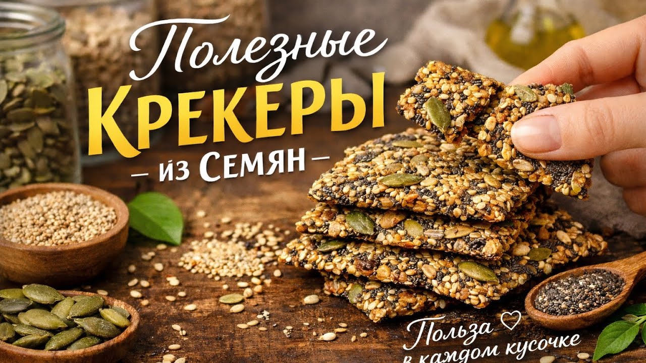 Крекеры из семян в духовке | Полезная альтернатива хлебу