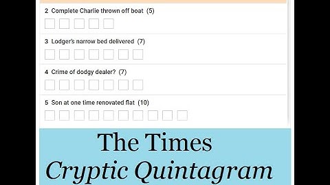 The Times Cryptic Quintagram 2417