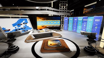 Weather TV Studio | Virtual TV Studio | Unity Engine