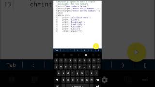 #59 how to build a simple calculator in python | if-else loop | basic calculator#python#calculator