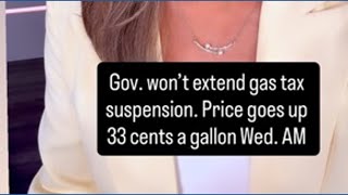 Governor Ends Gas Tax Suspension