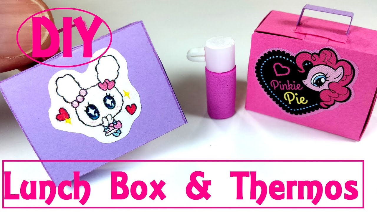 DIY Miniature Lunch Box & Thermos (Actually Works): Doll Back 2 School 