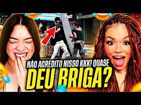 O INIMIGO DA TIMIDEZ! BISTECONE VIROU VENDEDOR NA 25 DE MARÇO | Nat e Vic MV [REACT]