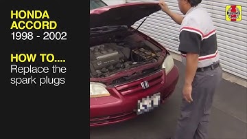 How to Replace the spark plugs on the Honda Accord 1998 to 2002