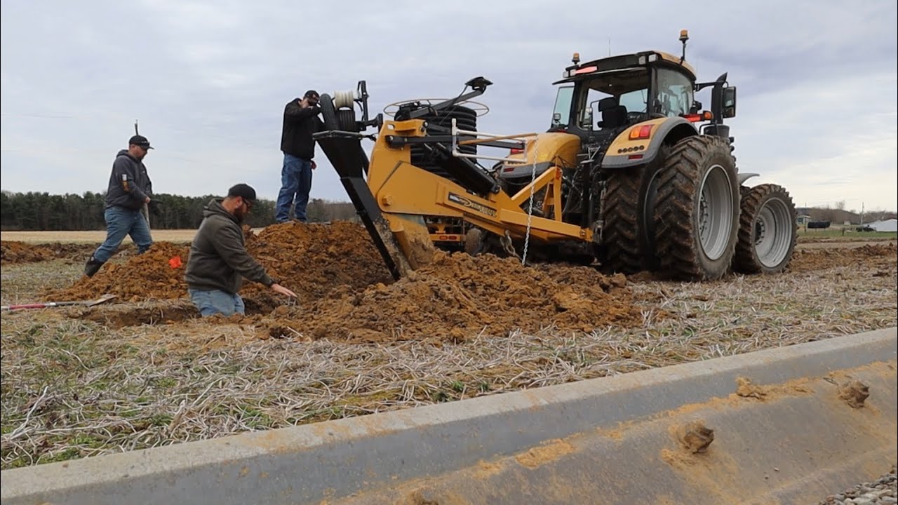 Making Huge improvements to our Farm with drain tile - YouTube