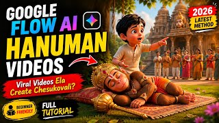 Google Flow (Veo AI) Tutorial | Create Baby Hanuman AI Videos + FREE Prompts screenshot 2