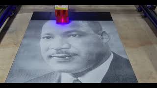 Dr Martin Luther King Jr. Tribute using  The OLM2 Pro SF using only lightburn ( Lightburn Tips 😁)