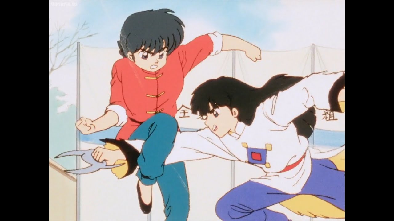 Ranma らんま1 2 変態老人 らんまvsムースの戦い Youtube