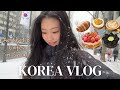 Korea vlog  winter in seoul cafe hopping seongsudong snowing in korea