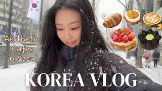 Korea vlog  Winter in Seoul, Cafe Hopping, Seongsudong, Snowing in Korea