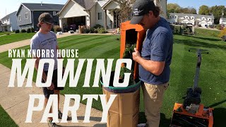 A Mowing Party At Ryan Knorrs House. Reel Low Lawn