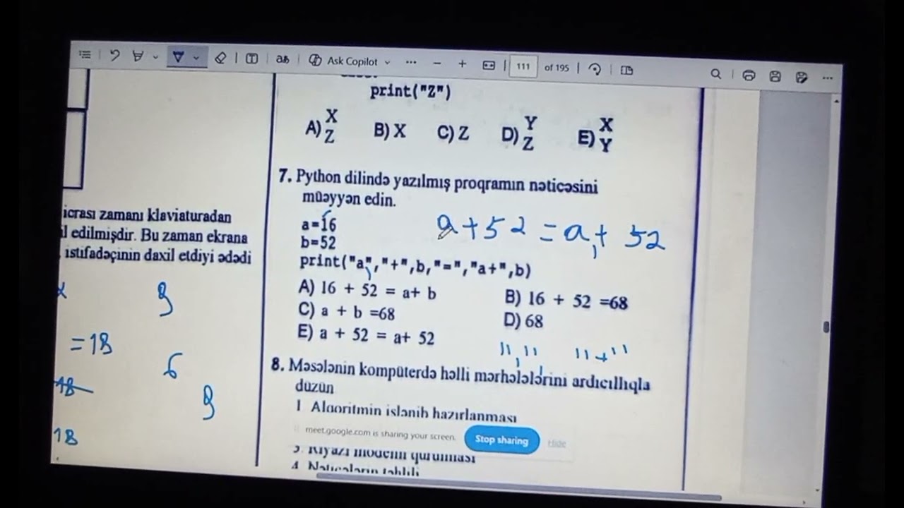 dim 2025 informatika-Python test izahı/ Şərt operatorları(1)
