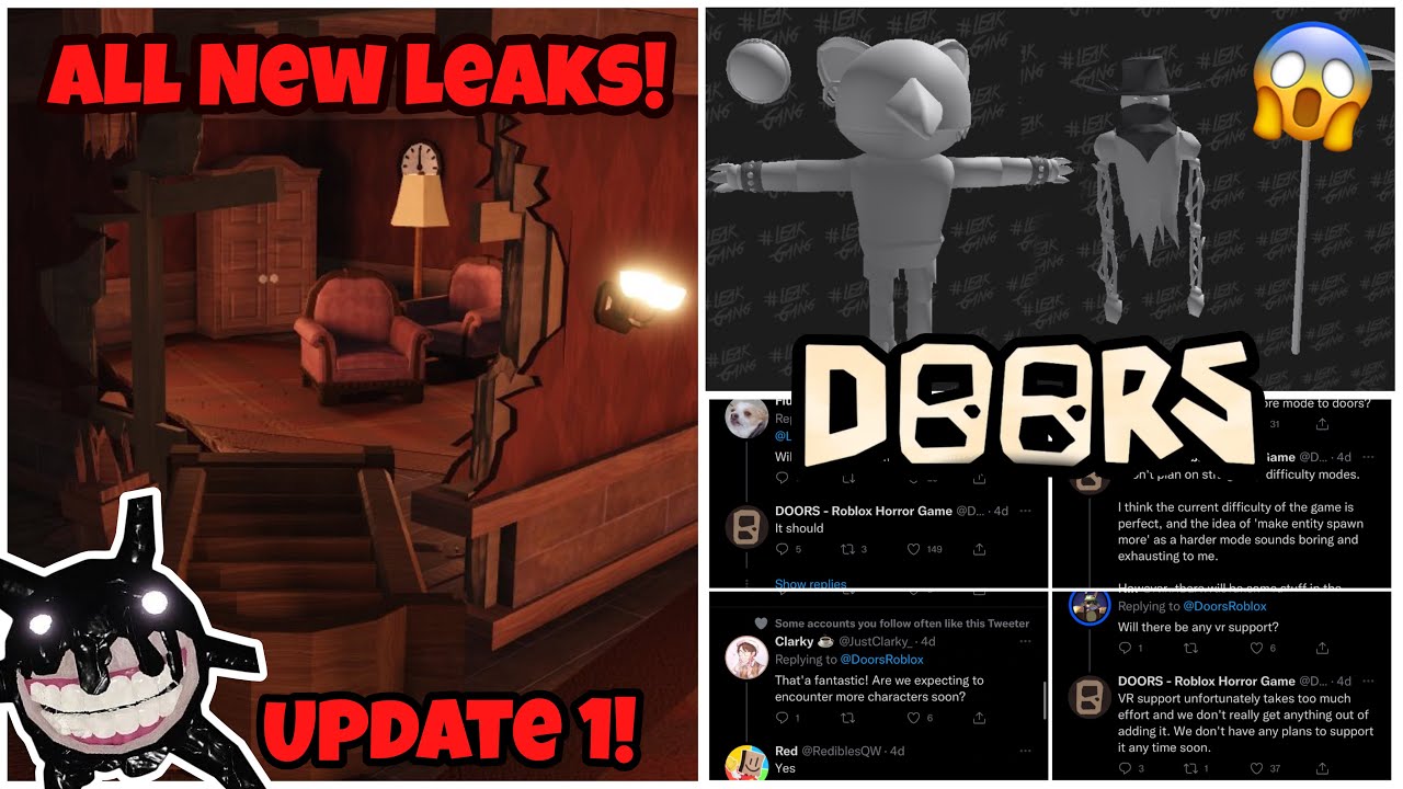 New Roblox DOORS Leaks For Update 1 And The Future Of The Game!!! 