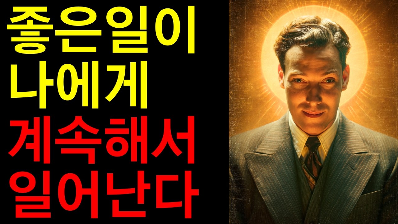 이 확언을 아침마다 반복해서 들으세요, 네빌고다드의 긍정확언, 좋은일이 나에게 계속해서 일어난다.