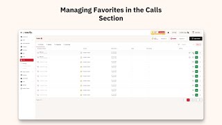 Managing Favourites in the Calls Section | Easify Marketing | Tutorial screenshot 5