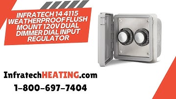 Infratech 14 4115 Weatherproof Flush Mount 120V Dual Dimmer Dial Input Regulator
