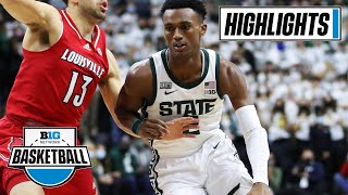 Louisville at Michigan State | Big Ten Men's Basketball | Highlights | Dec. 1, 2021