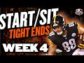 2021 Fantasy Football - MUST Start or Sit Week 4 Tight Ends -  Every Match Up!!!