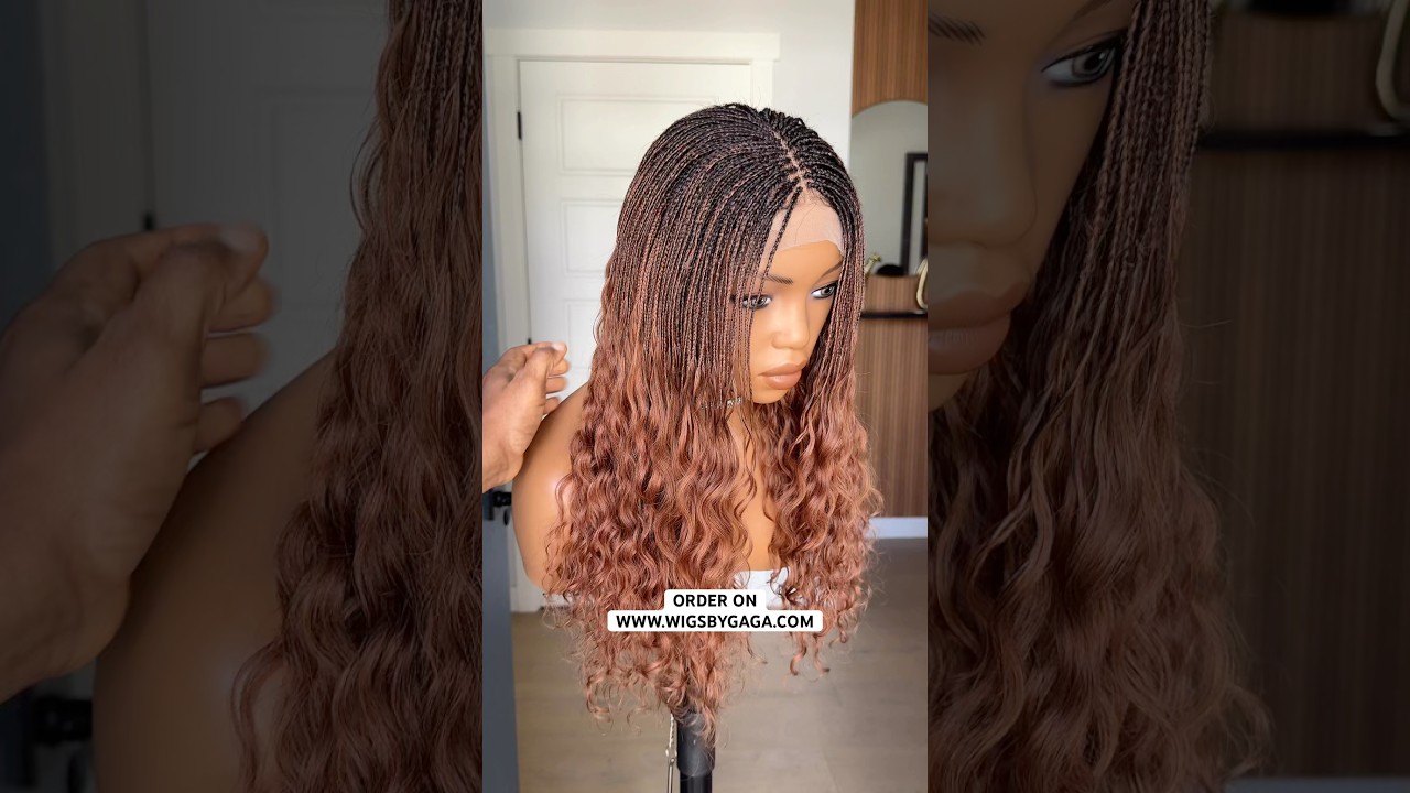 Gorgeous human hair braided wig from wigsbygaga 