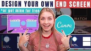 How to Make a YouTube End Screen Template/Outro Card in CANVA for FREE tutorial