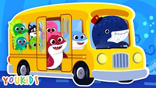 Wheels on the Bus | Baby Sharks, Whale and more Sea Animals | YouKids Nursery Rhymes