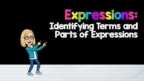 Identifying Terms and Parts of Expressions
