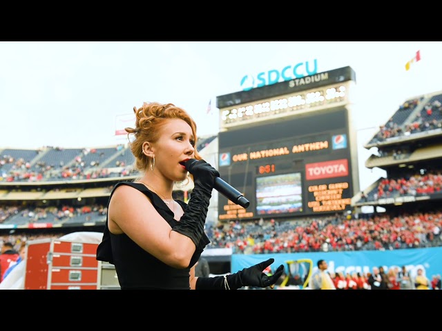 Haley Reinhart’s National Anthem performance at San Diego County Credit Union Holiday Bowl class=