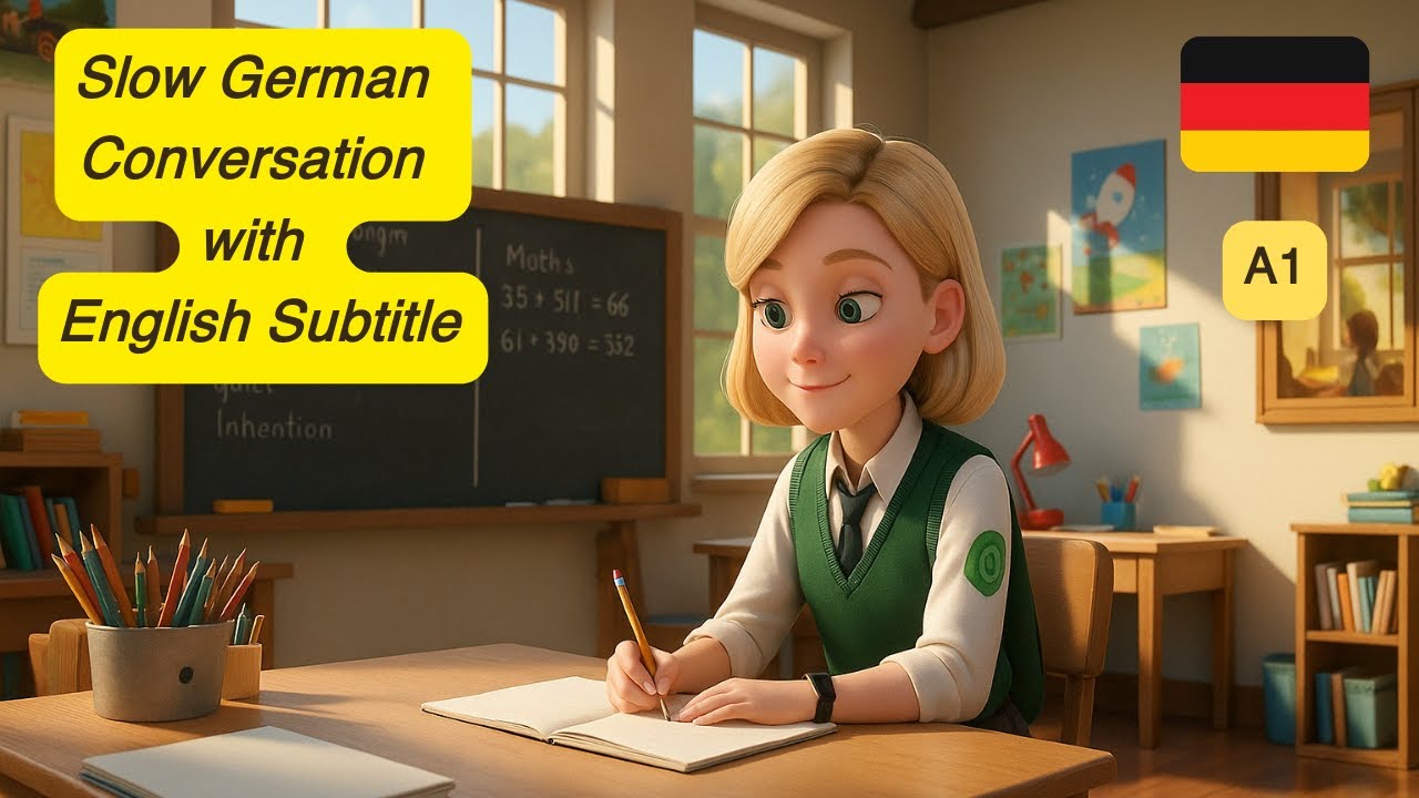 Slow German Conversation With English Subtitle | conversation for a1 ...
