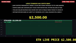 🔴 LIVE Ethereum Price • ETH/USD Chart • Crypto News • Market Tracker 24/7