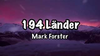 Mark Forster - 194 Länder (Lyrics)