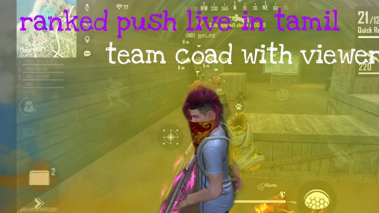 HD GAMING Live Free Fire Ranked Push For Viewers