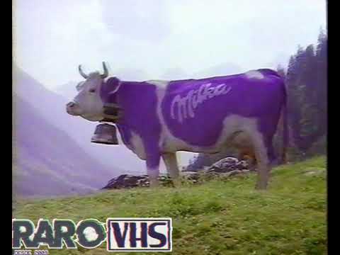 Publicidad alfajores Milka (1990) Vaca violeta