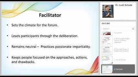 7. How to Facilitate Deliberative Dialogue