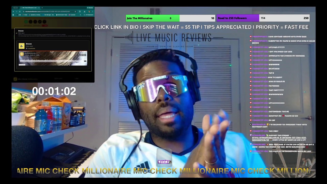 🎙️ Mic Check Millionaire LIVE with Jxhn Jacxb | Music Reviews 🔥 Submit Your Song Now!
