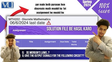 mth202 assignment 1 spring 2024 100% correct solution|mth202 assignment 1|mth202  ass 1|ass 1 mth202