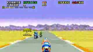 Sega Super Hang-On Arcade Beginner Africa Course Playthrough