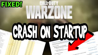 How To Fix Warzone Crashes! (100% FIX)