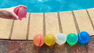 Reusable Water Balloons - Full Pool Review & Demo of Latex-Free, Silicone, Self Sealing Outdoor Toys