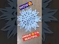💖🤩 💞 Snowflake|How To Make Snowflake|How To Cut A Snowflake #shorts #viral #trending #diy #christmas