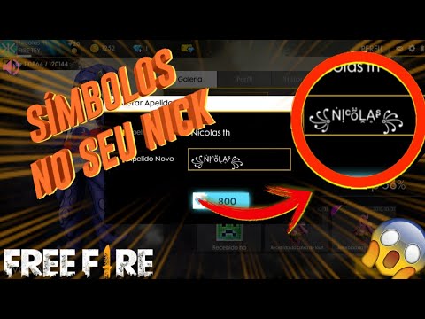 Aprenda como inserir símbolos no seu nick do Free Fire