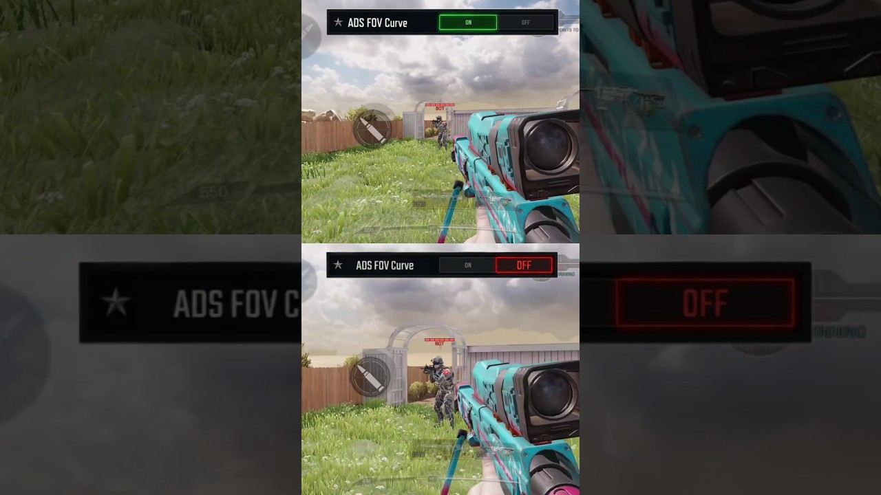 ADS FOV Curve Setting On vs OFF in COD Mobile | Call of Duty Mobile - Which is best?