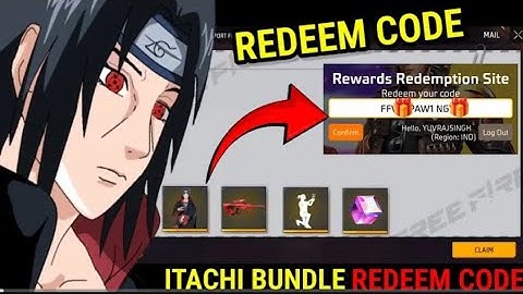 FREE FIRE REDEEM CODE TODAY 21 AUGUST ITACHI NARUTO | FF REWARDS REDEEM CODE | FF REDEEM CODE TODAY