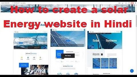 How to create a solar Energy website with wordpress website in Hindi | Renergy Wordpress Theme