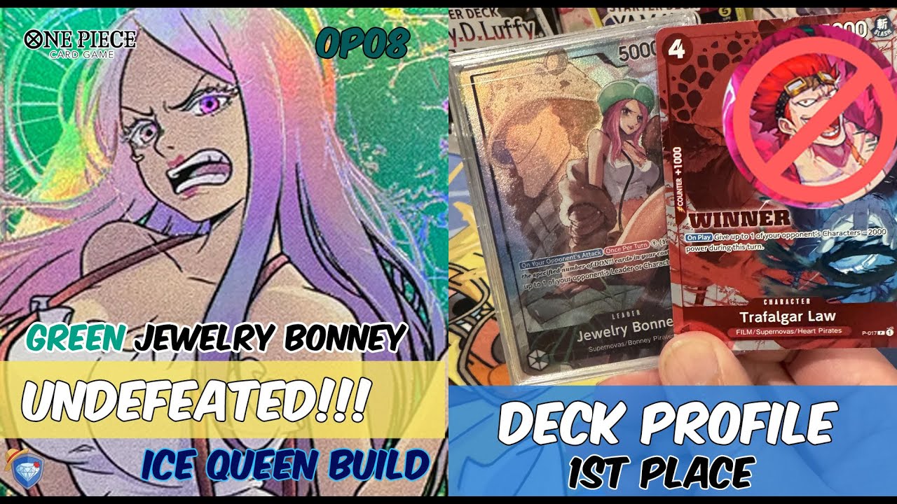 Starter Deck One Piece Card Game – Green Jewelry Bonney [ST-24] En Inglés, Con Protección De Envío Heartforcards