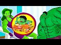 Evolution Of She HULK Pregnant : Rescue Baby Hulk Trapped In A Pile Of Food.